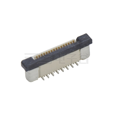 Pitch 0.50mm H4.5mm立贴抽屉式正脚位 FPC 16pin 本色 镀雾锡
